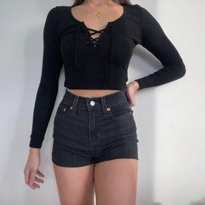 Brandy Melville Criss Cross Top